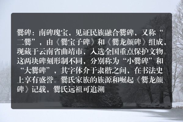南碑之冠爨宝子碑传世佳话
